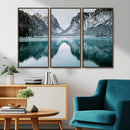 Mountain Lake Wall Art Canvas Print – Framed Toblacher See