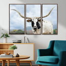 Texas Longhorn Wall Art Canvas Print – Framed Western Rustic by MyGreatCanvas | Canvas Wall Art Prints | Photo Prints & Wall Decor