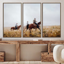 Western Cowboys Wall Art Canvas Print – Rustic Prairie
