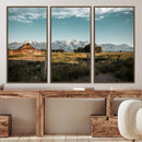 Rustic Farmhouse Wall Art Canvas Print – Teton Range Mormon