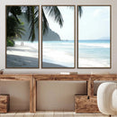 Tropical Beach Wall Art Canvas Print – Framed Serene Ocean
