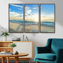 Minimalist Seaside Wall Art Canvas Print – Morning Glow