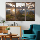 Snowy Peaks Wall Art Canvas Print – Rustic Mountain