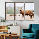 Rustic Deer Wall Art Canvas Print – Forest Woodland Stag
