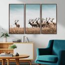 Elk Herd Wall Art Canvas Print – Framed Wildlife Photography