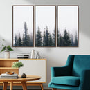 Foggy Forest Wall Art Canvas Print – Framed Misty Pines