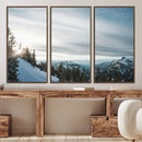 Snowy Mountain Wall Art Canvas Print – Frosty Peaks Alpine