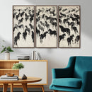 Wild Horse Stampede Wall Art Canvas Print – Monochrome by MyGreatCanvas | Canvas Wall Art Prints | Photo Prints & Wall Decor