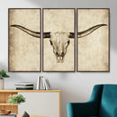 Longhorn Skull Wall Art Canvas Print – Rustic Western by MyGreatCanvas | Canvas Wall Art Prints | Photo Prints & Wall Decor