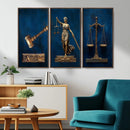 Lady Justice Wall Art Canvas Print – Elegant Gold Legal by MyGreatCanvas | Canvas Wall Art Prints | Photo Prints & Wall Decor