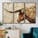 Rustic Longhorn Bull Wall Art Canvas Print – Vintage Western by MyGreatCanvas | Canvas Wall Art Prints | Photo Prints & Wall Decor