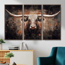 Abstract Longhorn Wall Art Canvas Print – Vintage Western by MyGreatCanvas | Canvas Wall Art Prints | Photo Prints & Wall Decor