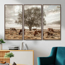 Texas Longhorn Cattle Wall Art, Rustic Western Ranch Canvas by MyGreatCanvas | Canvas Wall Art Prints | Photo Prints & Wall Decor