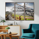 Sakura Cherry Blossom Pathway Canvas Wall Art – Tranquil