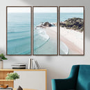 Aerial Beach Wall Art Canvas Print, Coastal Ocean Waves and by MyGreatCanvas | Canvas Wall Art Prints | Photo Prints & Wall Decor