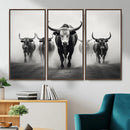 Texas Longhorn Wall Art Canvas Print, Framed Speckled Cow by MyGreatCanvas | Canvas Wall Art Prints | Photo Prints & Wall Decor
