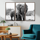 Elephant Family Africa Wall Art Canvas Print by MyGreatCanvas | Canvas Wall Art Prints | Photo Prints & Wall Decor