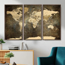 Large Framed Vintage World Map Wall Art Print for Home Wall by MyGreatCanvas | Canvas Wall Art Prints | Photo Prints & Wall Decor