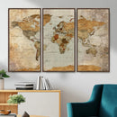 World Map Canvas Print – Detailed Map of the World Wall Art by MyGreatCanvas | Canvas Wall Art Prints | Photo Prints & Wall Decor