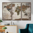 World Map Canvas Print – Framed Detailed Map of the World by MyGreatCanvas | Canvas Wall Art Prints | Photo Prints & Wall Decor