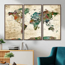 World Map Canvas Print – Framed Detailed Map of the World by MyGreatCanvas | Canvas Wall Art Prints | Photo Prints & Wall Decor