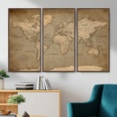 World Map Canvas Print – Framed Travel Map Wall Art for