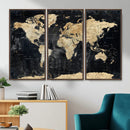 Framed Large World Map Wall Art Canvas Print for Living Room by MyGreatCanvas | Canvas Wall Art Prints | Photo Prints & Wall Decor