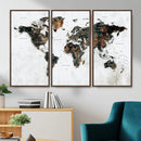 Large World Map Canvas Print – Framed Travel Map Wall Art
