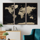 World Map Wall Art Print – Detailed Map of the World Wall by MyGreatCanvas | Canvas Wall Art Prints | Photo Prints & Wall Decor