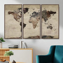 World Map Canvas Print – Detailed Map of the World Adventure