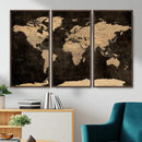 World Map Canvas Print – Detailed Map of the World Wall Art