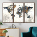 World Map Wall Art Canvas Print for Office Wall Decor by MyGreatCanvas | Canvas Wall Art Prints | Photo Prints & Wall Decor