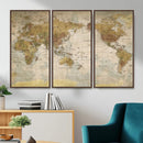 World Map Canvas Print – Detailed Map of the World Wall Art by MyGreatCanvas | Canvas Wall Art Prints | Photo Prints & Wall Decor