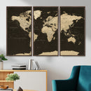World Map Canvas Print – Framed World Map Wall Art for