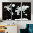 World Map Canvas Print – Framed Push Pin Wall Art, Color by MyGreatCanvas | Canvas Wall Art Prints | Photo Prints & Wall Decor