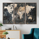 World Map Canvas Print – Detailed Map of the World Wall Art