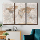 Detailed World Map Wall Art Canvas Print for Home and Office Decor by MyGreatCanvas | Canvas Wall Art Prints | Photo Prints & Wall Decor