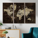 Blue World Map Canvas Wall Art – Framed Modern Travel Map by MyGreatCanvas | Canvas Wall Art Prints | Photo Prints & Wall Decor