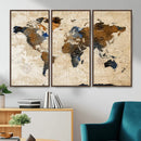 World Map Canvas Print – Framed Travel Map Wall Art for by MyGreatCanvas | Canvas Wall Art Prints | Photo Prints & Wall Decor
