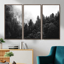 Black White Forest Wall Art Canvas Print, Misty Pine Tree by MyGreatCanvas | Canvas Wall Art Prints | Photo Prints & Wall Decor
