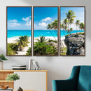 Barbados Beach Wall Art Canvas Print, Palm Tree Ocean by MyGreatCanvas | Canvas Wall Art Prints | Photo Prints & Wall Decor