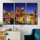 Boston Wall Art Canvas Print, Boston City Downtown Night by MyGreatCanvas | Canvas Wall Art Prints | Photo Prints & Wall Decor