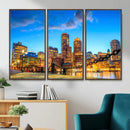 Boston Wall Art Canvas Print, Boston City Downtown Night by MyGreatCanvas | Canvas Wall Art Prints | Photo Prints & Wall Decor