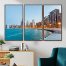 Chicago Wall Art Canvas Print, Chicago City Downtown Night by MyGreatCanvas | Canvas Wall Art Prints | Photo Prints & Wall Decor