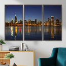 Chicago Wall Art Canvas Print - Chicago City Downtown Night by MyGreatCanvas | Canvas Wall Art Prints | Photo Prints & Wall Decor