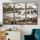 Snowy Mountain Landscape Wall Art Canvas Print, Alpine Pine by MyGreatCanvas | Canvas Wall Art Prints | Photo Prints & Wall Decor
