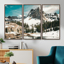 Snowy Mountain Wall Art Canvas Print, Alpine Pine Forest by MyGreatCanvas | Canvas Wall Art Prints | Photo Prints & Wall Decor