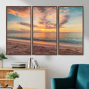 Sunset Beach Wall Art Canvas Print – Soft Coastal by MyGreatCanvas | Canvas Wall Art Prints | Photo Prints & Wall Decor