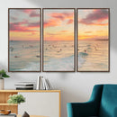 Sunset Beach Wall Art Canvas Print – Soft Coastal by MyGreatCanvas | Canvas Wall Art Prints | Photo Prints & Wall Decor