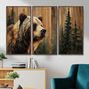 Grizzly Bear Wall Art Canvas Print, Rustic Wildlife Bear by MyGreatCanvas | Canvas Wall Art Prints | Photo Prints & Wall Decor